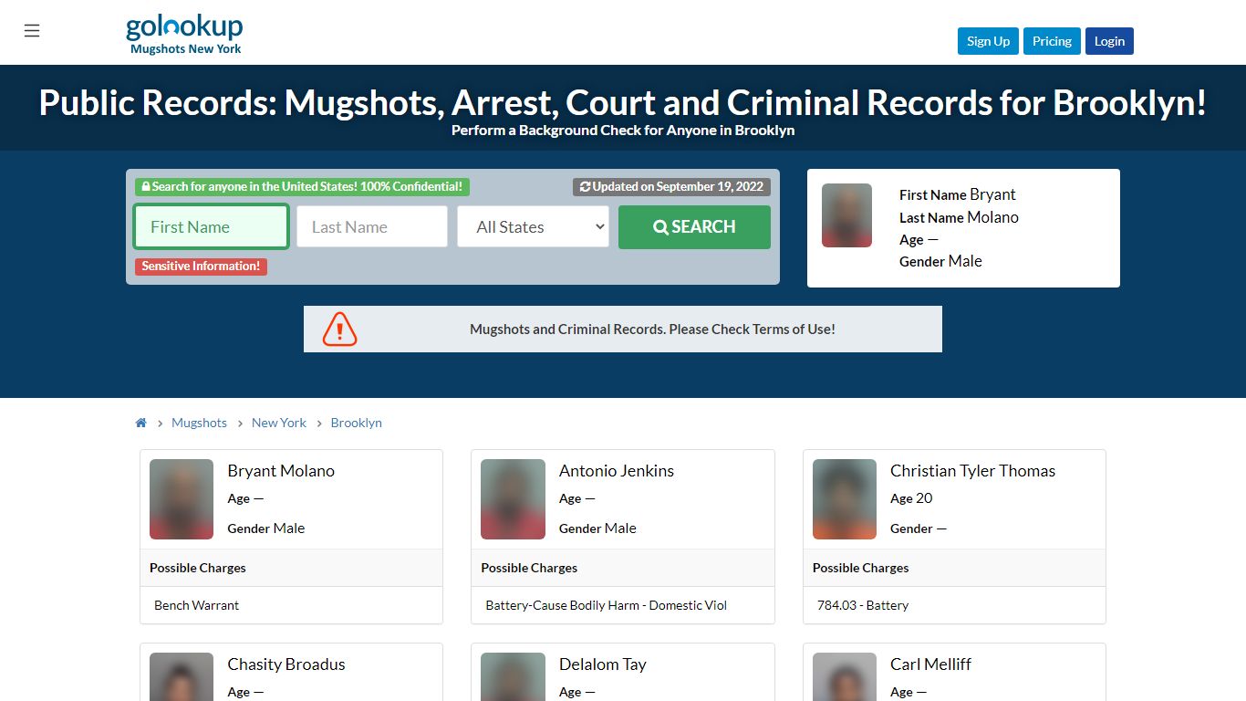 Mugshots Brooklyn, Arrest Records Brooklyn - GoLookUp